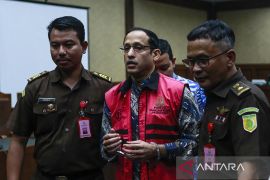 Nadiem Makarim kenakan gelang detektor di kaki hadiri sidang tuntutan