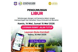 Layanan RSUD Ainun Habibie Gorontalo libur dua hari