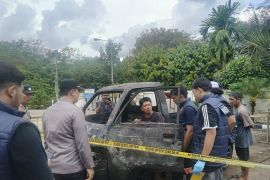 Mobil pick up terbakar di SPBU Padang Panjang Tabalong