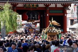 Satu dari tiga terbesar di Tokyo! Intip kemeriahan Sanja Matsuri 2026 di Kuil Senso-ji