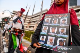 Aksi solidaritas bagi WNI dan Jurnalis yang diculik Israel