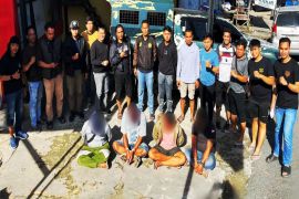 Polresta Banjarmasin nyatakan empat preman SPBU semua positif narkoba