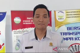 BMKG prakirakan Bengkulu hujan ringan-sedang tidak merata