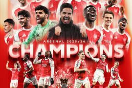 Arsenal bakal parade juara 31 Mei