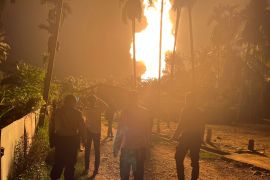 Sumur bor di Aceh Utara semburkan api gas hingga 75 meter