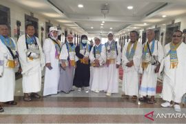 Jamaah calon haji Gorontalo bersiap menuju Arafah untuk puncak haji
