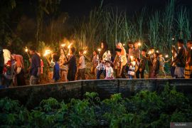 Pawai obor sambut Idul Adha di Nganjuk