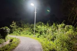 Maruli Siahaan bantu pembangunan lampu jalan penerangan di Dusun Bahalimbalo