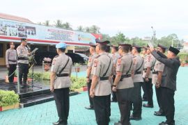 Polres HSS gelar upacara serah terima jabatan sejumlah perwira