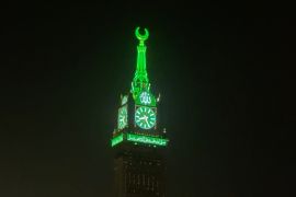 Cahaya hijau terpancar di Clock Tower, Makkah masuki 1 Zulhijah