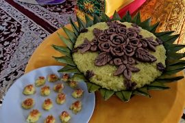 Jamaah calon haji Lhokseumawe jalani tradisi peusijuek khas Aceh