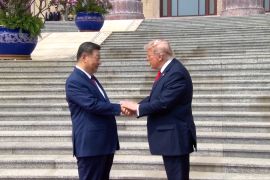 Presiden Xi gelar seremoni penyambutan Donald Trump di Beijing
