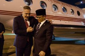 Menlu RI sambut kedatangan Menlu Turkiye di Jakarta
