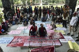 Unjuk rasa sengketa lahan di Jambi