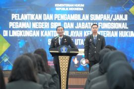 Kemenkum Sumut lantik 29 PNS dan satu pejabat fungsional