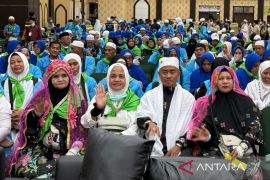 Jamaah haji asal Kabupaten Wajo tiba di Tanah Air