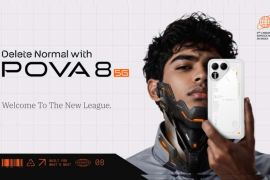 Tecno POVA 8 debut dengan baterai 8000 mAh dan "Alive Matrix"&nbsp;