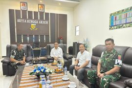 Ketua terpilih PWI Sulsel silaturahmi dengan Danpomdam XIV/Hasanuddin