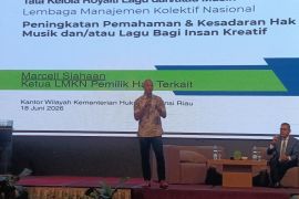 Digelar Kanwil Kemenkum Riau, Marcell Siahaan tingkatkan pemahaman hak cipta musik dan lagu
