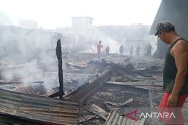 Pasar tradisional di Parluasan Pematangsiantar terbakar