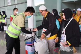 354 haji kloter 11 asal HSU tiba di tanah air&nbsp;