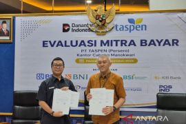 Taspen Manokwari evaluasi kinerja mitra bayar tingkatkan kualitas layanan