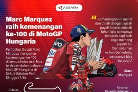 Marc Marquez raih kemenangan ke-100 di MotoGP Hungaria