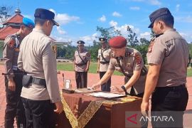 Lima jabatan strategis di Polres Gunung Mas berganti