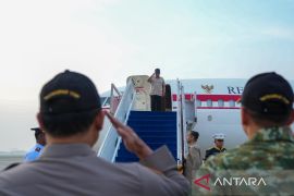 Prabowo bertolak ke Gorontalo hadiri Pekan Nasional Petani dan Nelayan