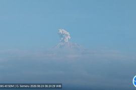 Mount Semeru erupts, ash column reaches 600 meters