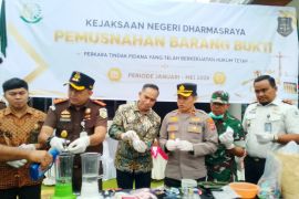 Narkotika dominasi pemusnahan barang bukti di Kejaksaan Dharmasraya