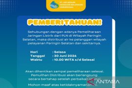 PT AMSB informasikan gangguan distribusi air bersih