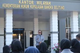 Kanwil Kemenkum dan KemenHAM Babel apel pagi gabungan