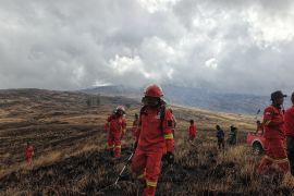 Kemenhut intensifkan pemadaman kebakaran 1.956 hektare savana TN Tambora