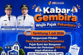 Mulai Juli, pindah Desa/Kecamatan PBB-P2 Pekanbaru cukup di UPT terdekat