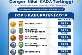 Pemkot Banjarbaru peringkat pertama IKADA BKN, terbaik se-Kalimantan
