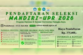 UPR buka seleksi mandiri, pendaftaran hingga 22 Juli 2026