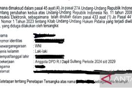 Polda Sulteng tetapkan anggota DPD RI tersangka kasus ITE
