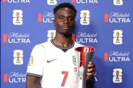 Bukayo Saka bicara soal elite pencetak hattrick di Piala Dunia