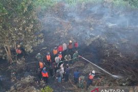 Pemadaman karhutla di lahan gambut Kubu Raya terus diupayakan