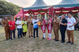 Eksibisi Korpri Dambaan FC VS Korpri Asahan dilaga pembukaan Piala Bupati Sergai