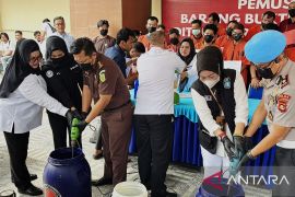 Polda Sumsel musnahkan narkotika senilai Rp7,9 miliar