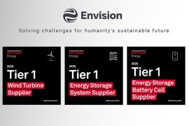 Envision Named to S&P Global Tier 1 Cleantech Companies List for the Second Consecutive Year