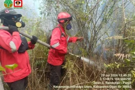 Delapan kabupaten dan kota di Sumsel berstatus zona merah karhutla
