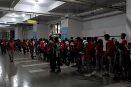Dukung timnas Indonesia, suporter ramaikan Stadion Pakansari Bogor