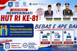 Sambut HUT Ke-81 RI, Babel bebaskan denda pajak kendaraan bermotor