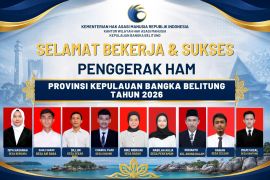KemenHAM Babel ucapkan selamat atas pengukuhan Penggerak HAM