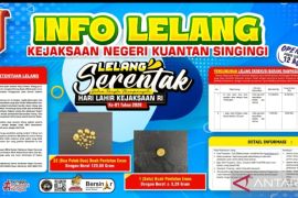 Kejari Kuansing akan lelang barang rampasan negara