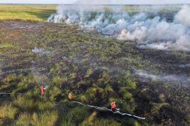 Manggala Agni lakukan pemadaman lanjutan karhutla di empat lokasi Sumsel