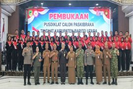 45 calon Paskibraka Barito Utara ikuti pemusatan diklat